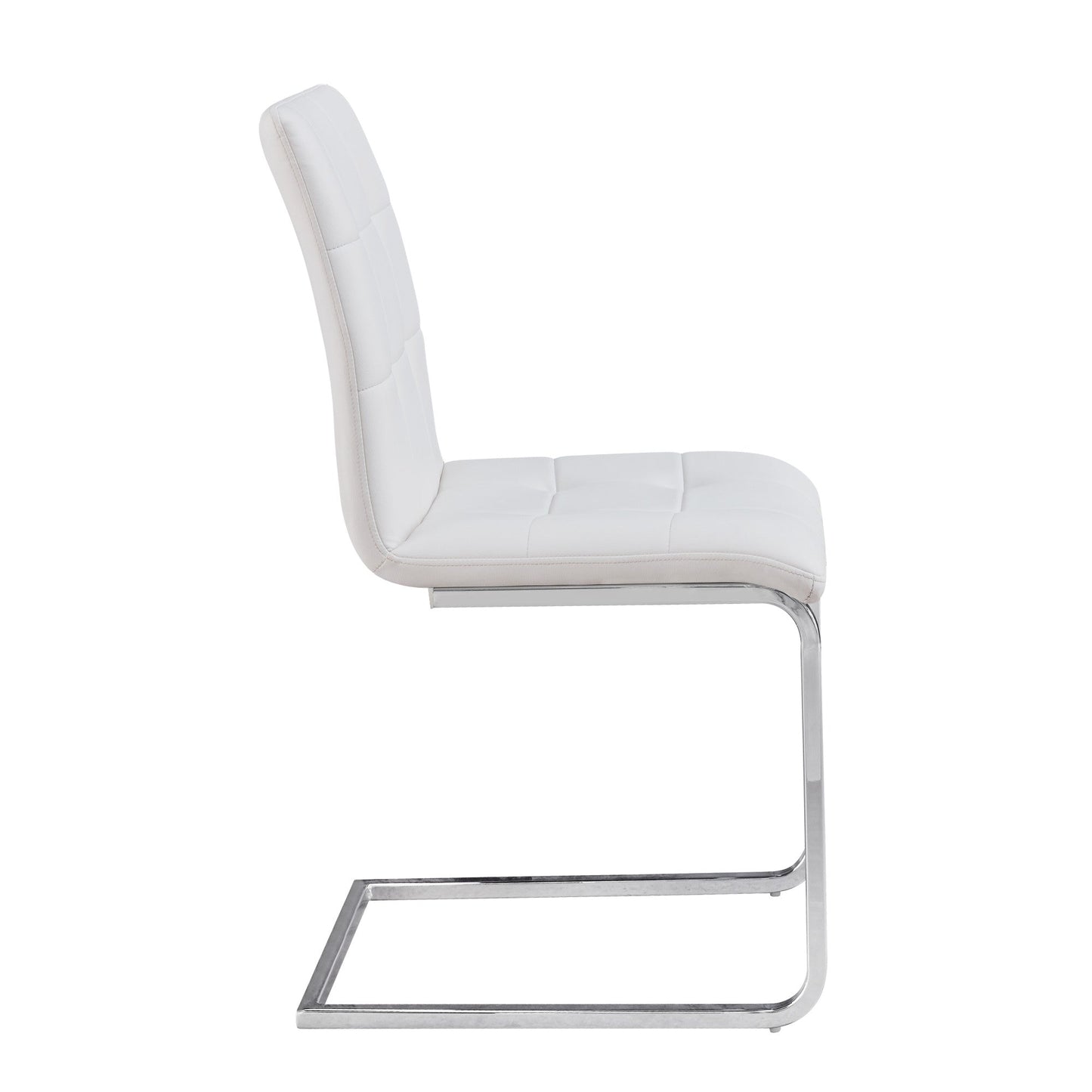 Escondido White PU Side Chair