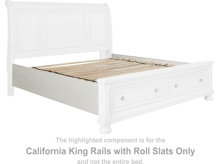 Robbinsdale Cal King Sleigh Rails with Roll Slats
