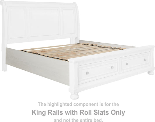 Robbinsdale King Sleigh Rails with Roll Slats