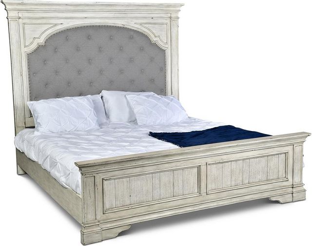 Highland Park Cathedral White King Bed