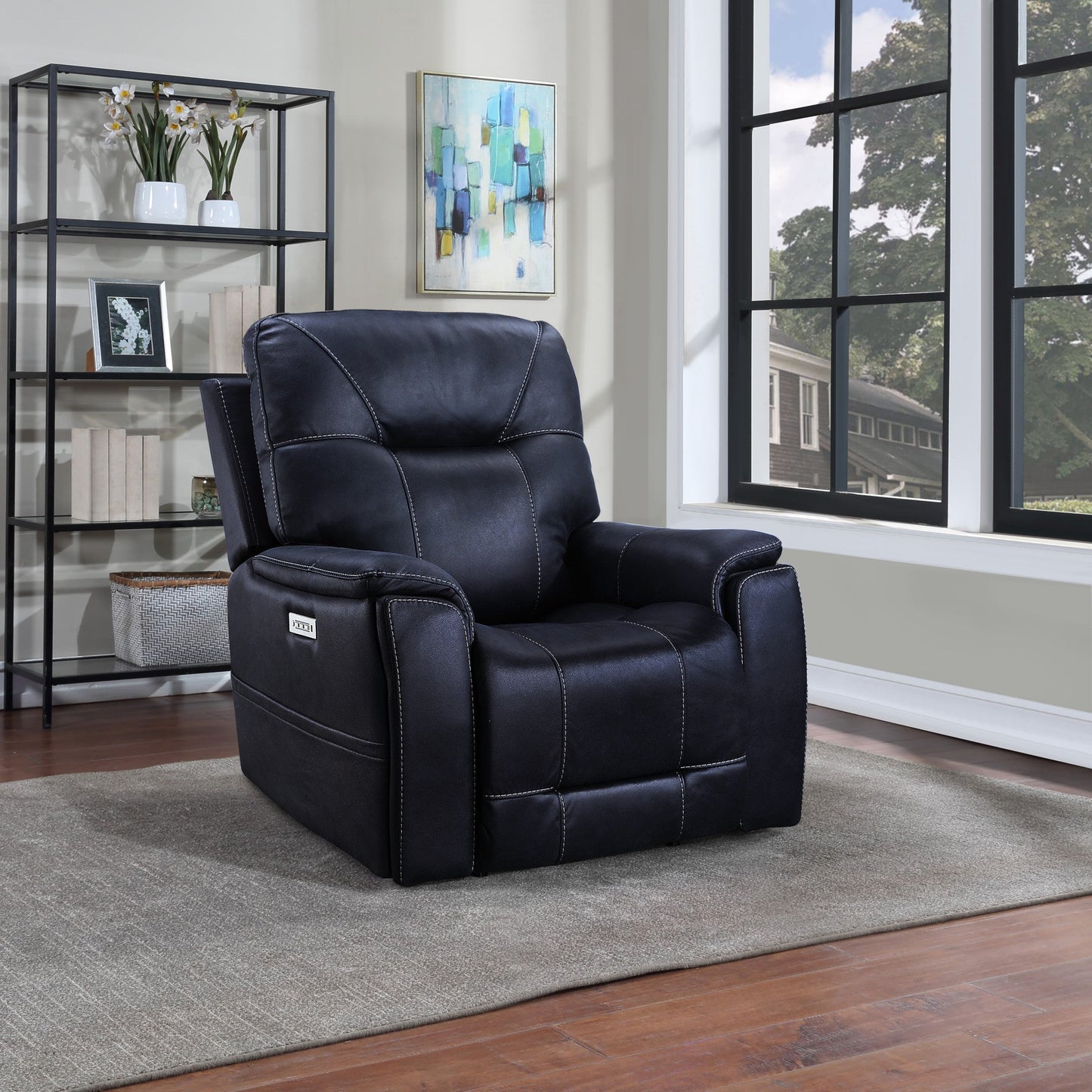 Lexington Ocean Blue Power Media Recliner