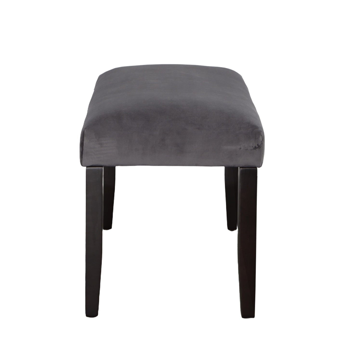 Napoli Gray Velvet Dining Bench