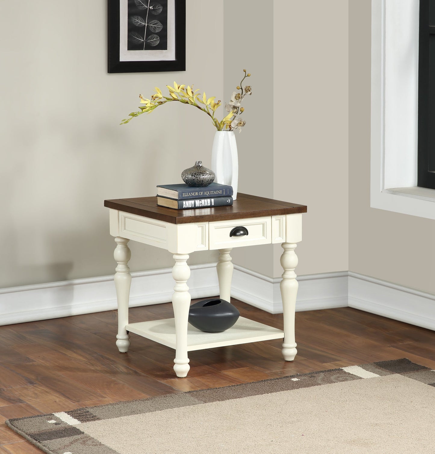 Joanna Ivory/Mocha End Table