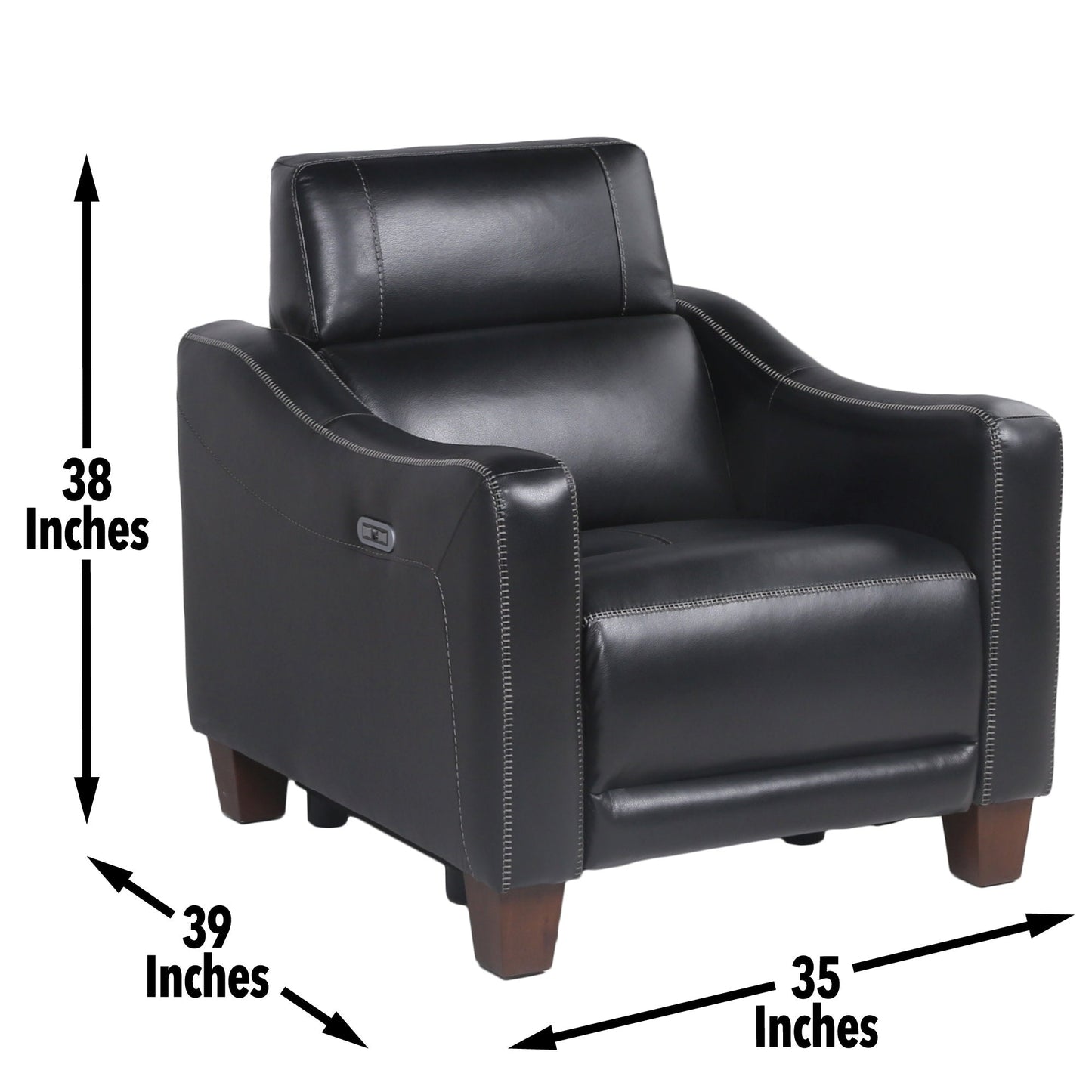 Giorno Pwr-Pwr Recliner Black