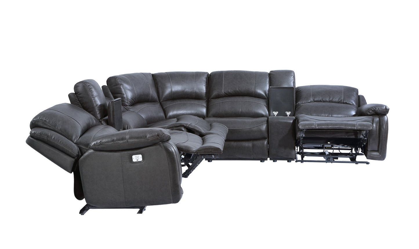 Denver Charcoal Sectional Armless Chair