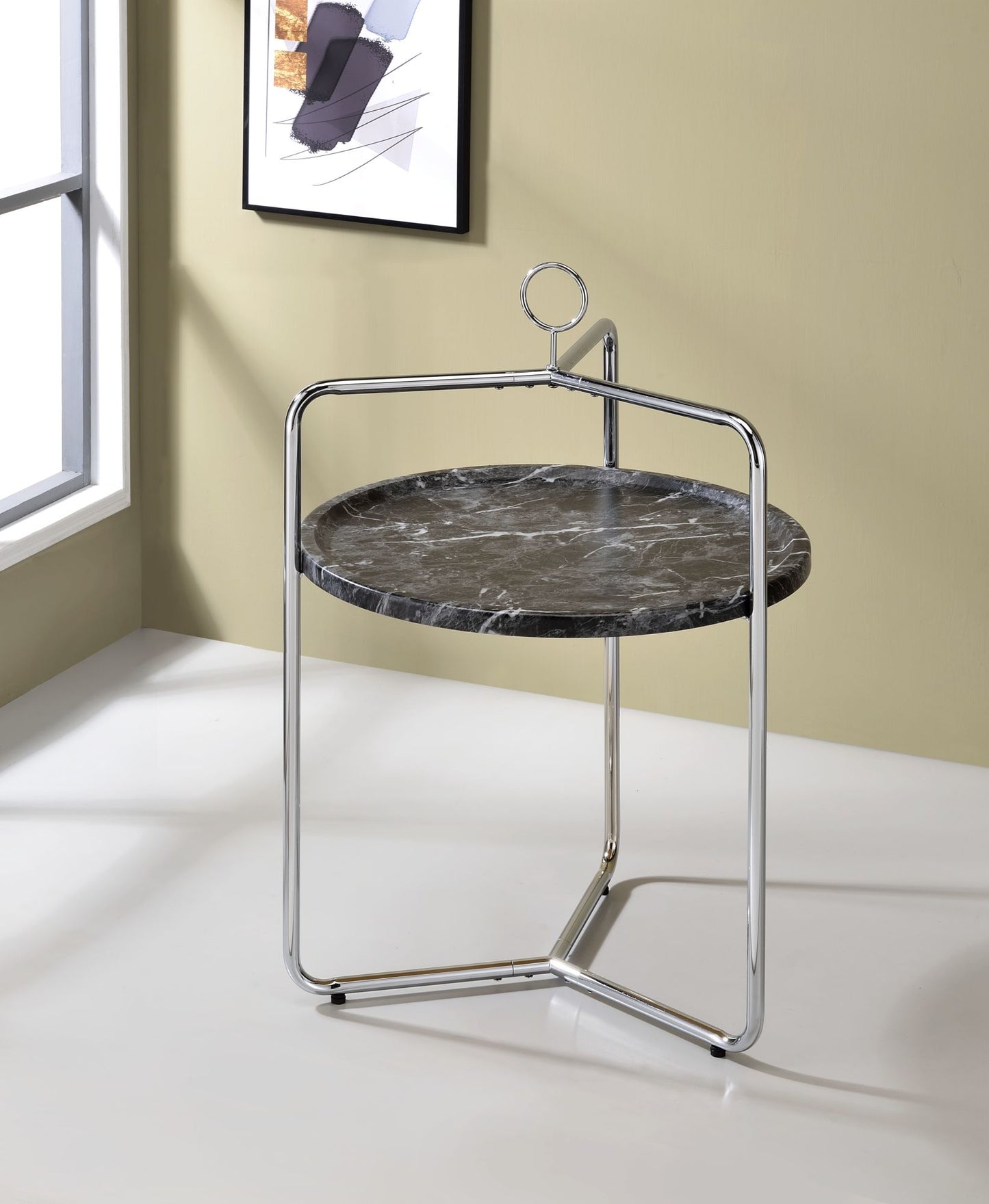 Miro Side Table [Black/Silver]