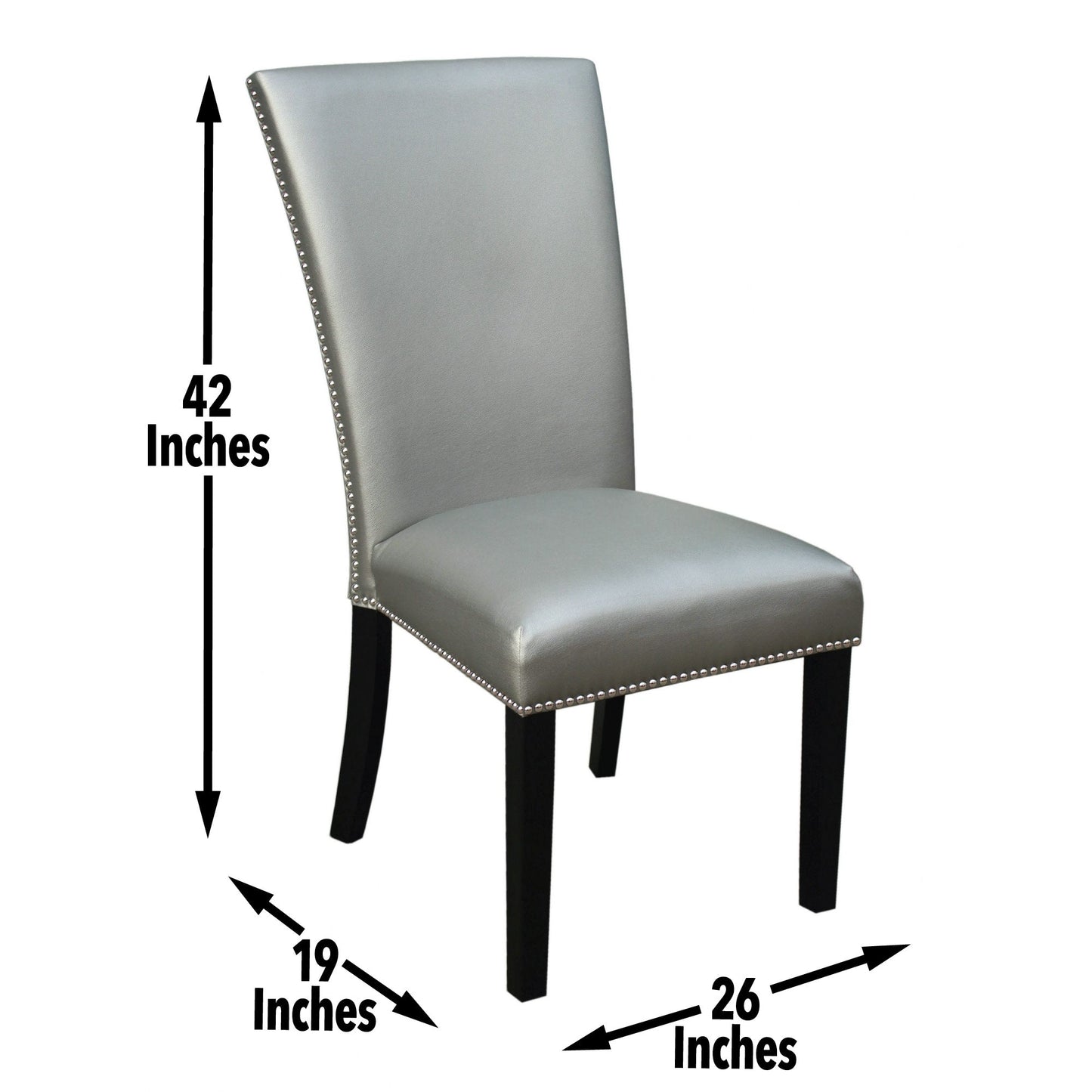 Camila Silver PU Dining chair