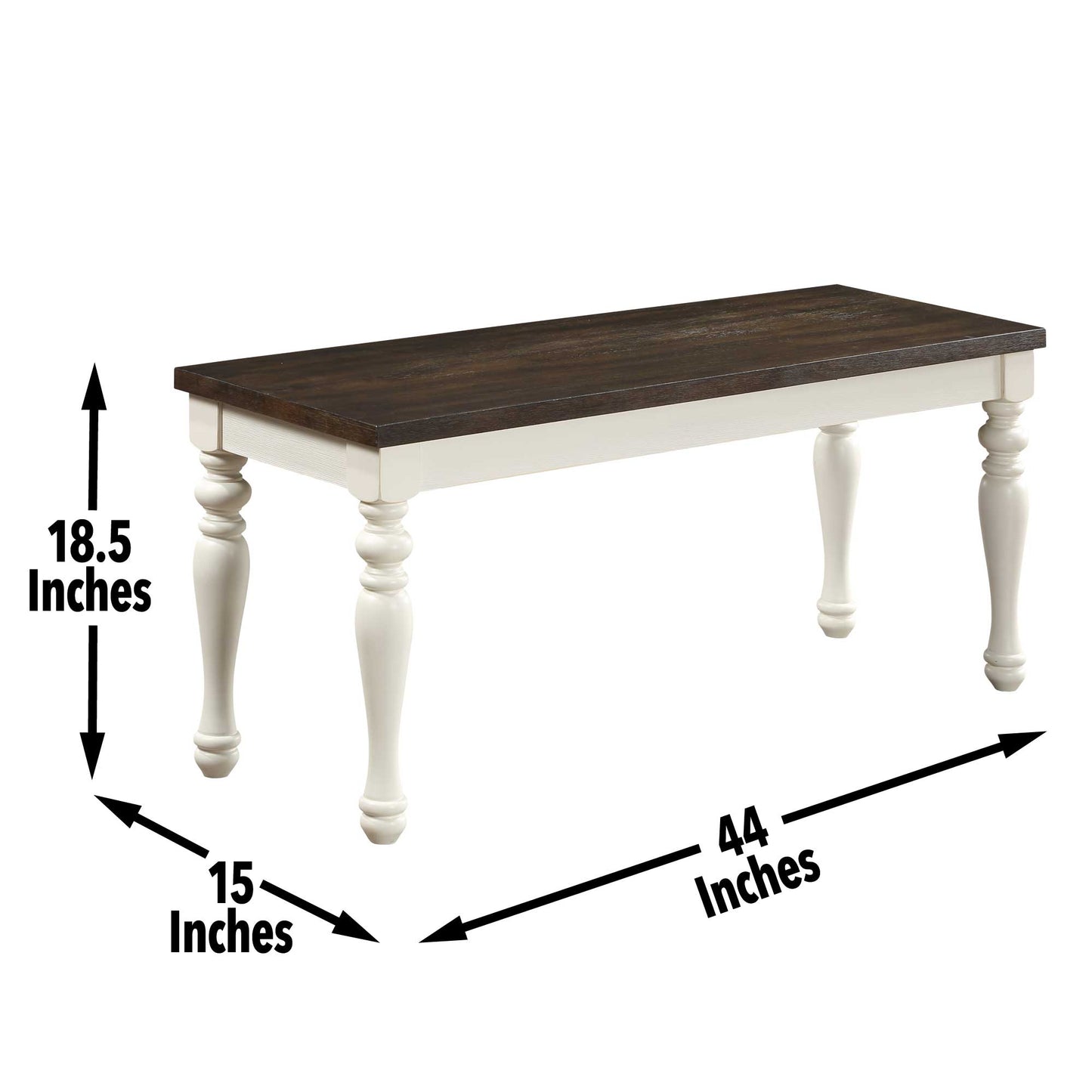 Joanna Two Tone Counter Height Bench