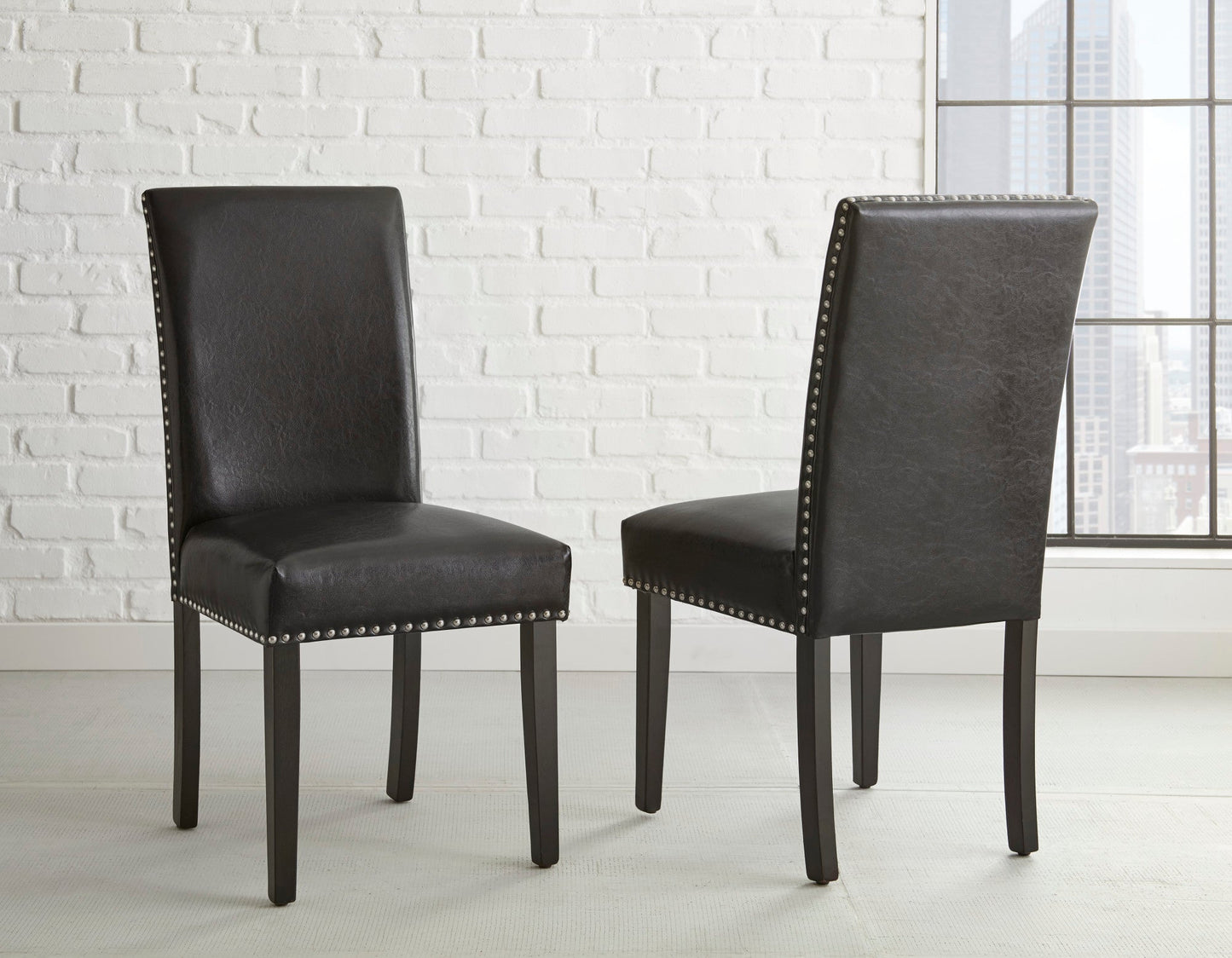 Verano Black PU Side Chair