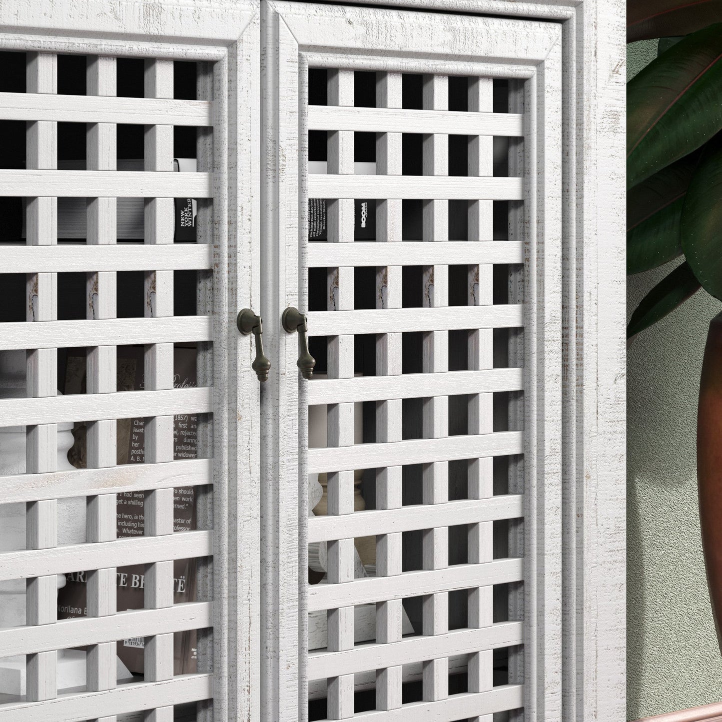 Rio 4 Door Accent Cabinet Grey