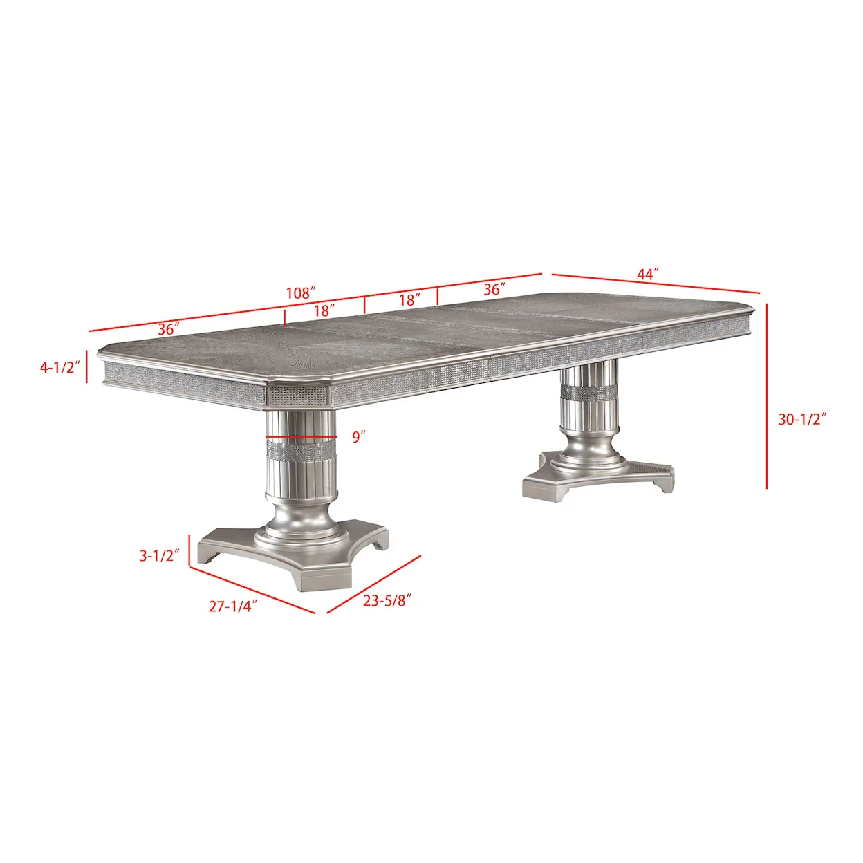 KLINA DINING TABLE TOP (2*18 LEAF)