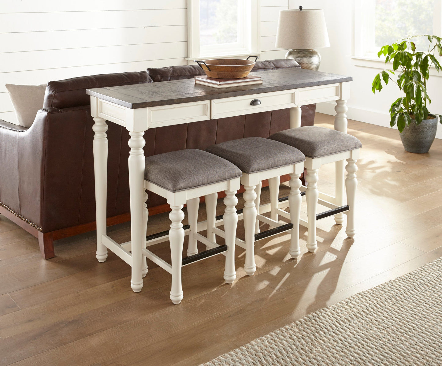 Joanna Ivory/Mocha Sofa Bar 4PC Set