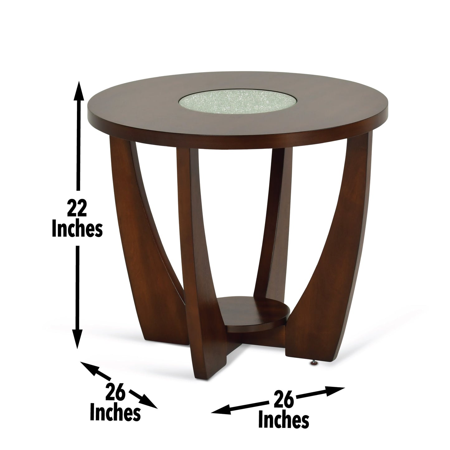 Rafael End Table w/CrackedGlass