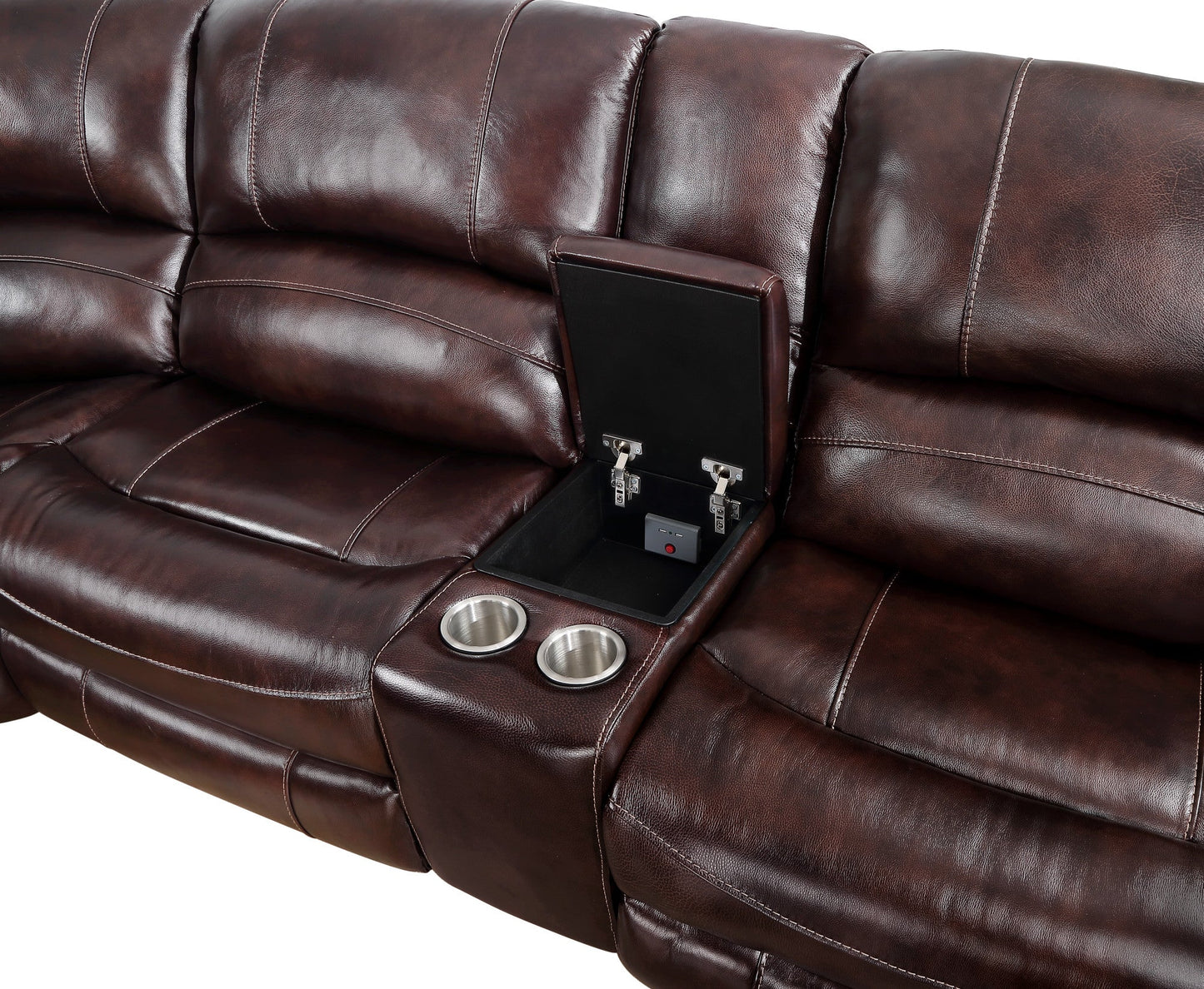 Denver Brown Console Leather