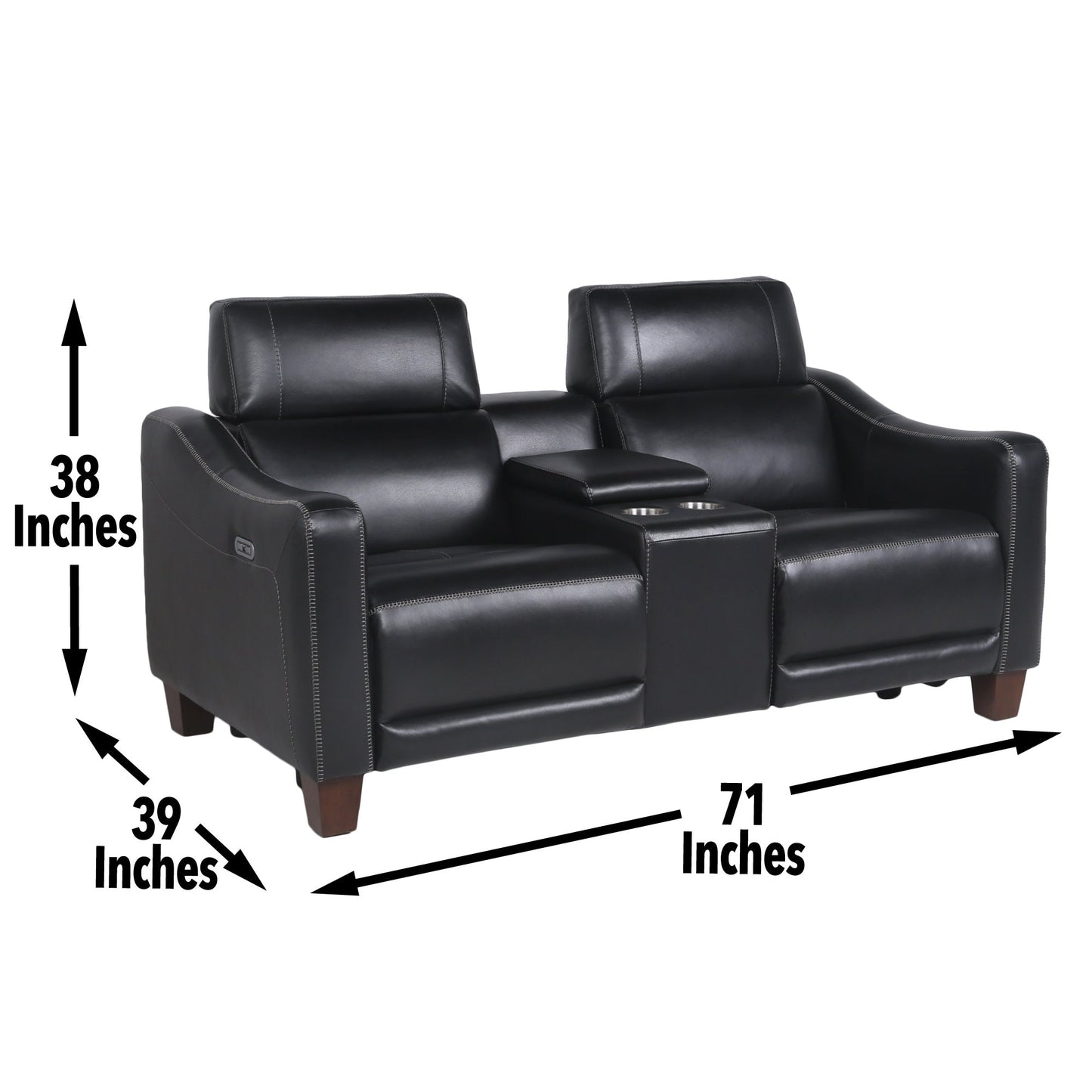 Giorno Pwr-Pwr Console Loveseat