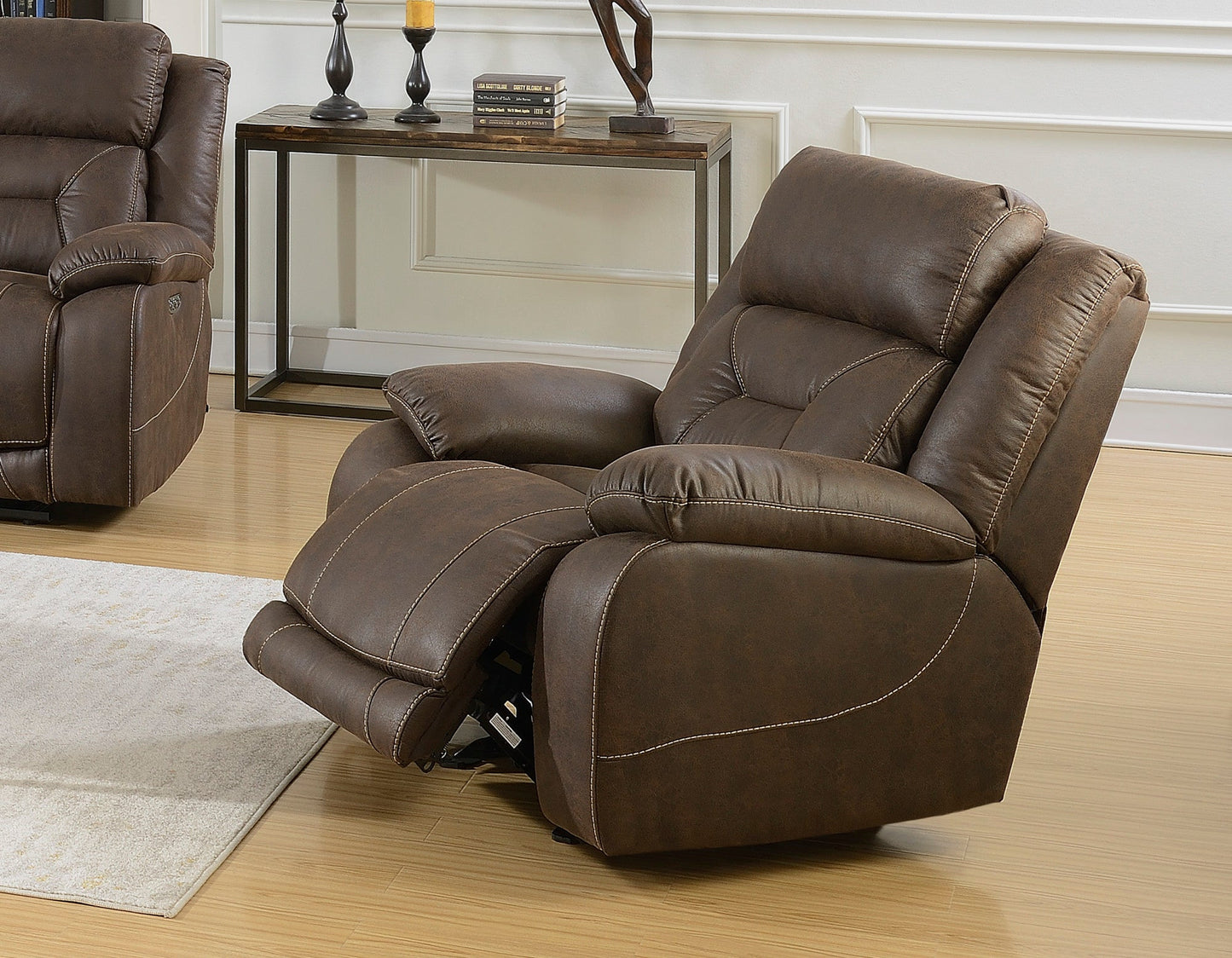 Aria Brown Dual-Power Recliner