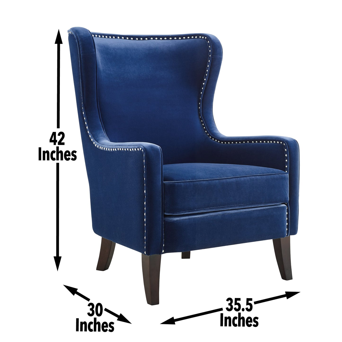 Rosco Velvet Accent Chair w/