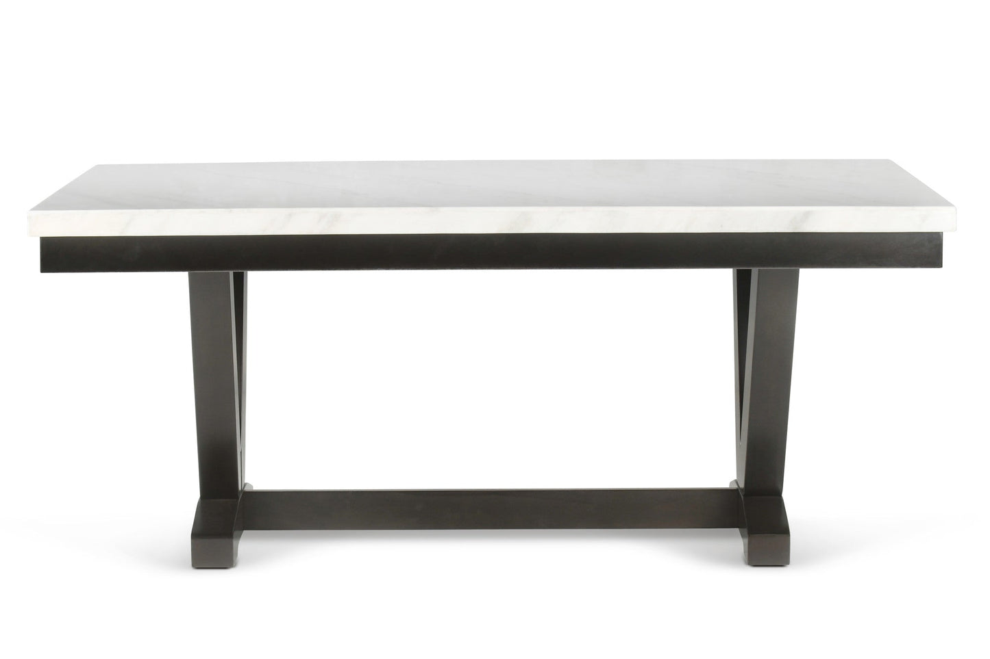 Finley White Table Black Chair 7pc