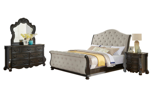 Rhapsody King Sleigh 4pc Set