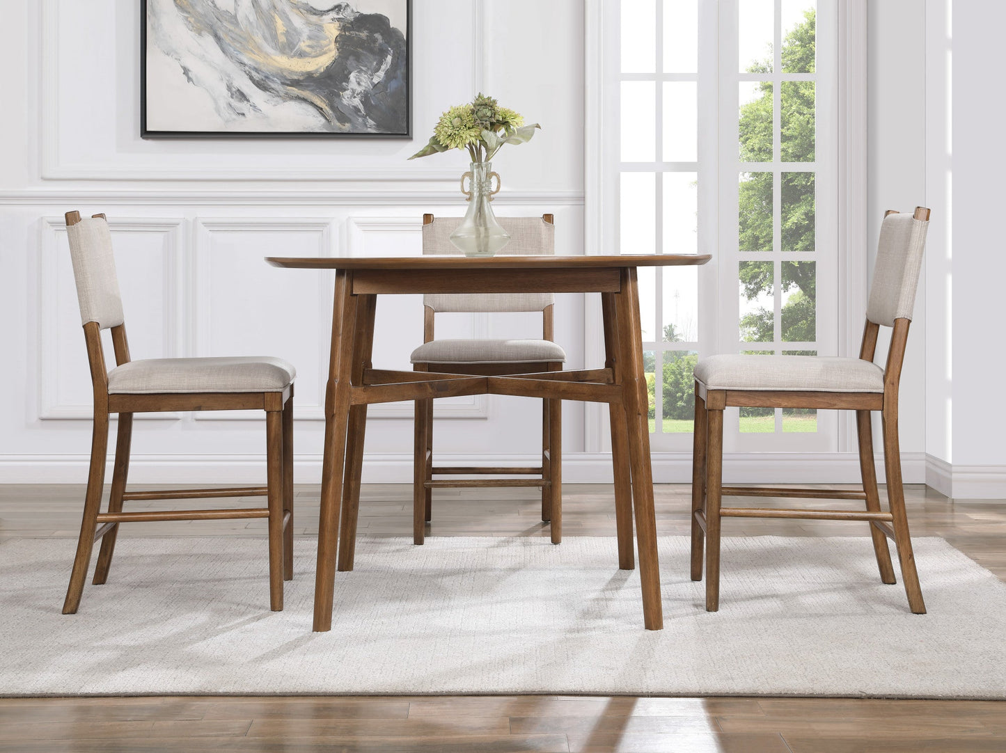 Oslo Brown Counter Table 4 Chairs 5PC
