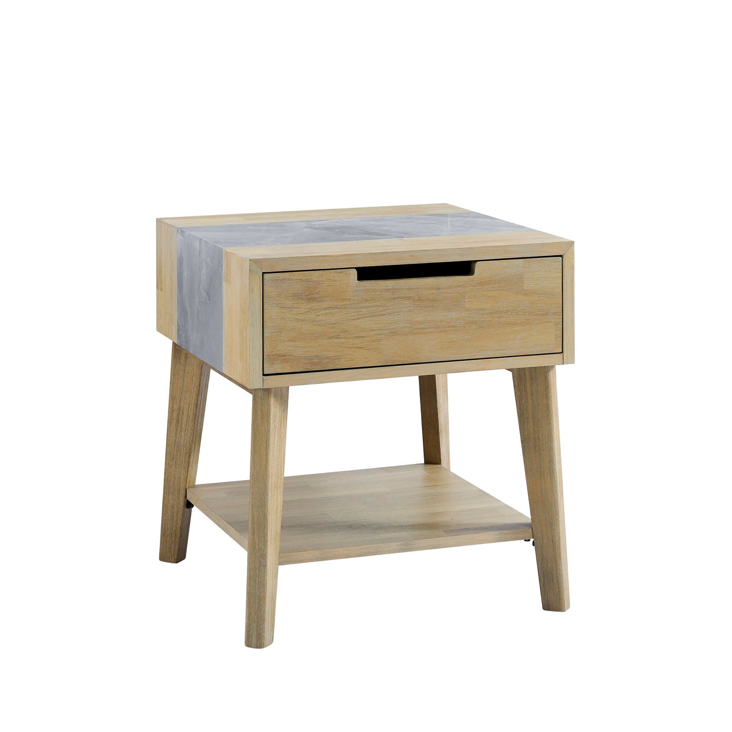 Calgary Gray Sintered Stone End Table