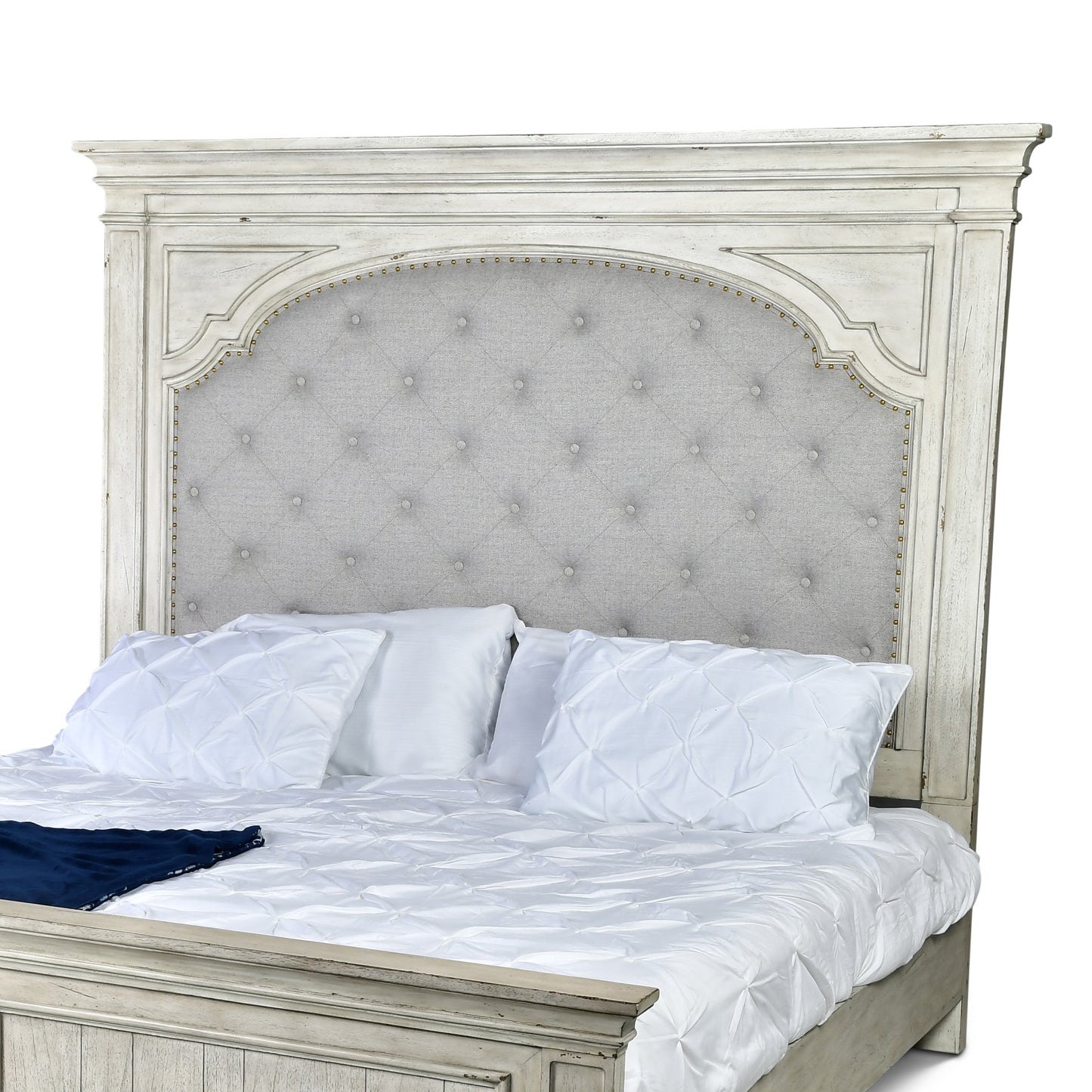 Highland Park Cathedral White King Headboard