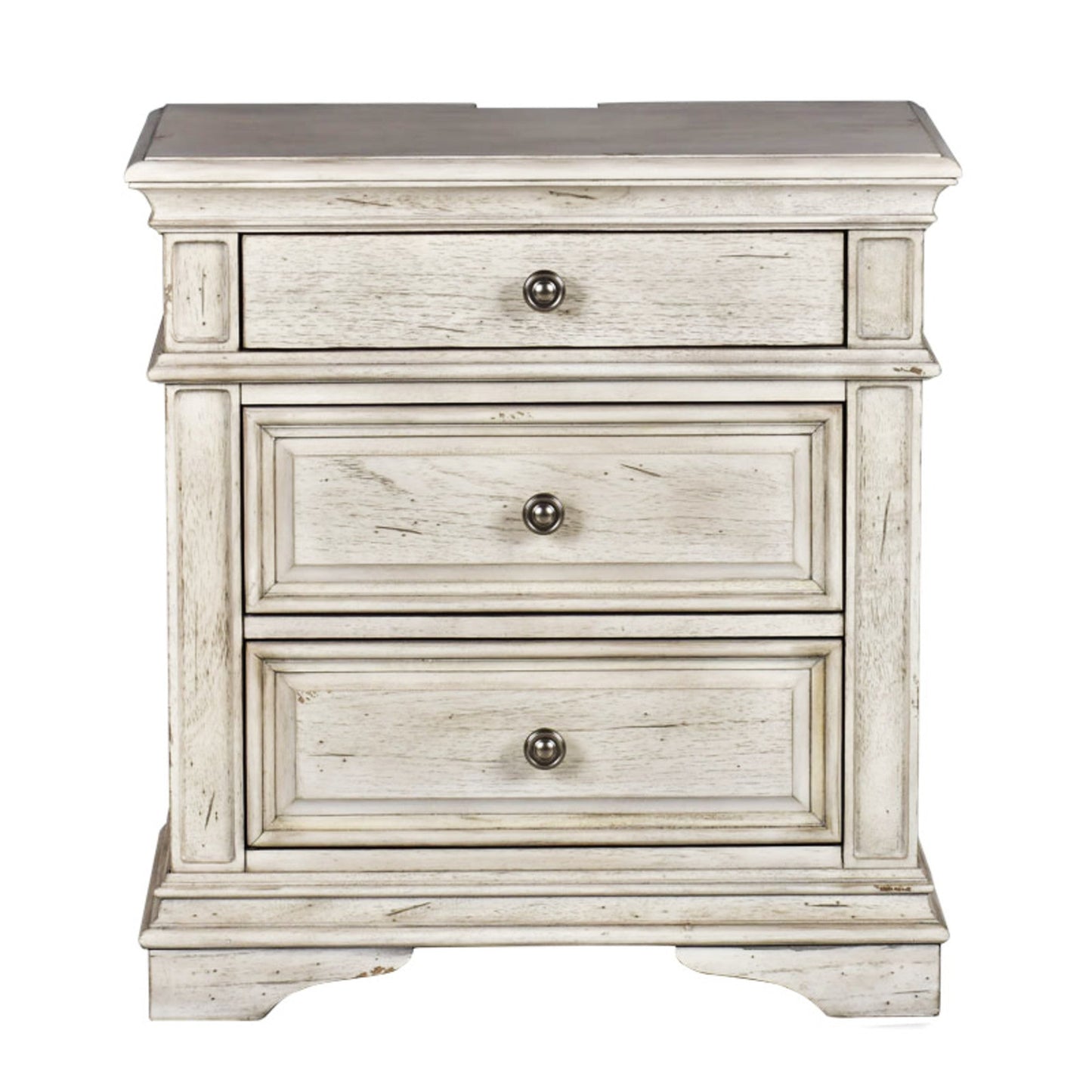 Highland Park Cathedral White Nightstand
