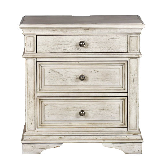 Highland Park Cathedral White Nightstand