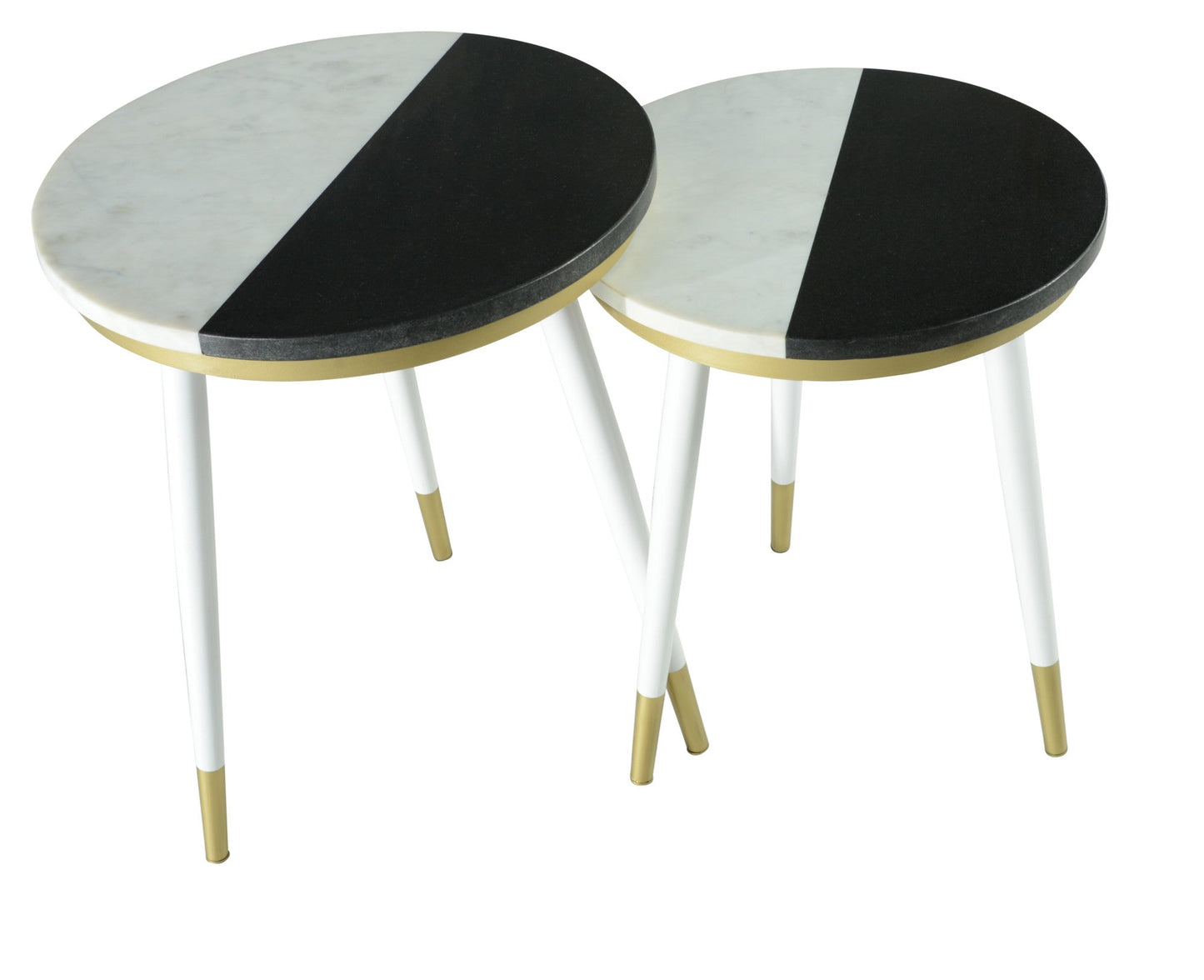 Taj 2-Pack Marble Top Side Tbls