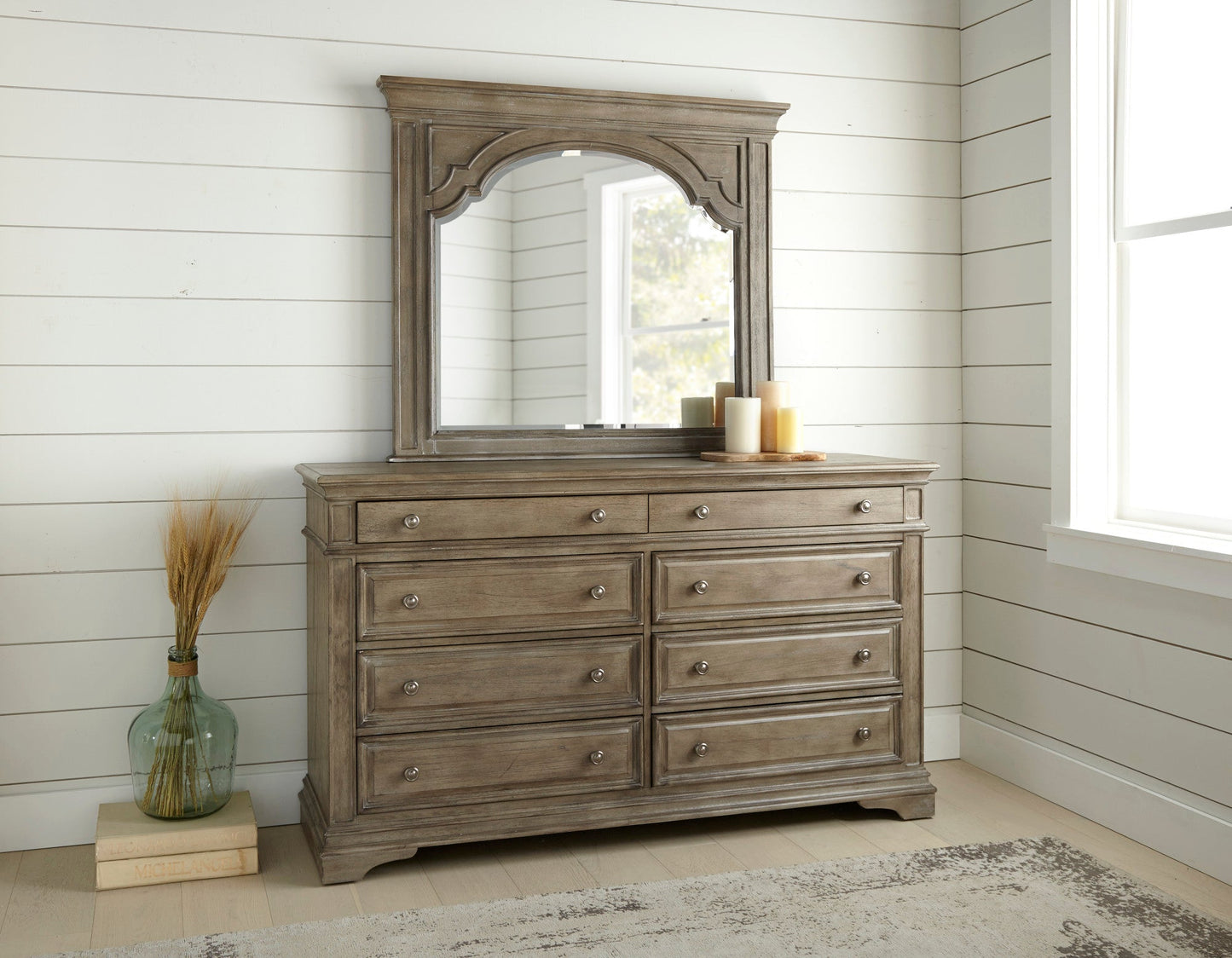 Highland Park Driftwood Dresser and Mirror