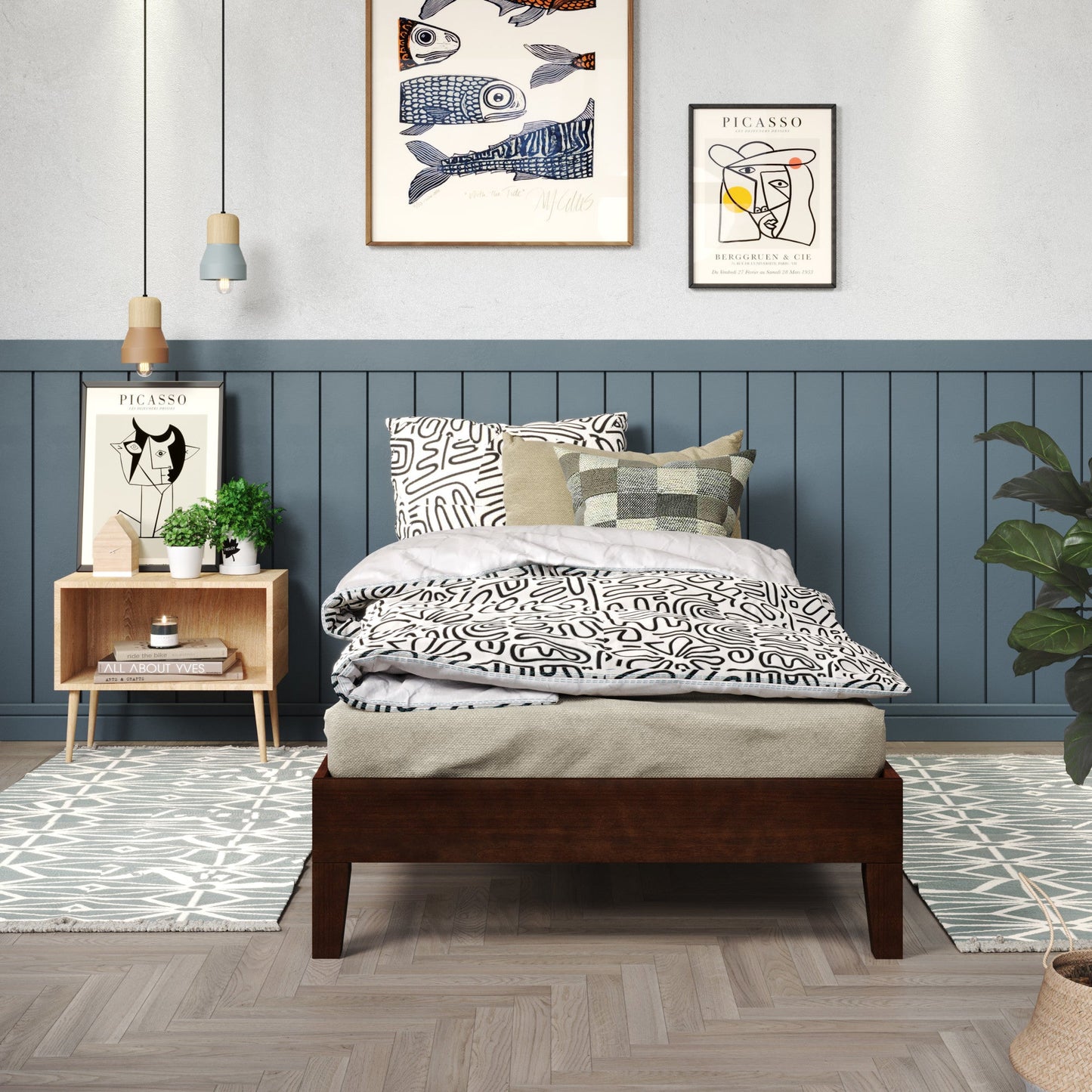 Nix Twin Platform Bed Natural