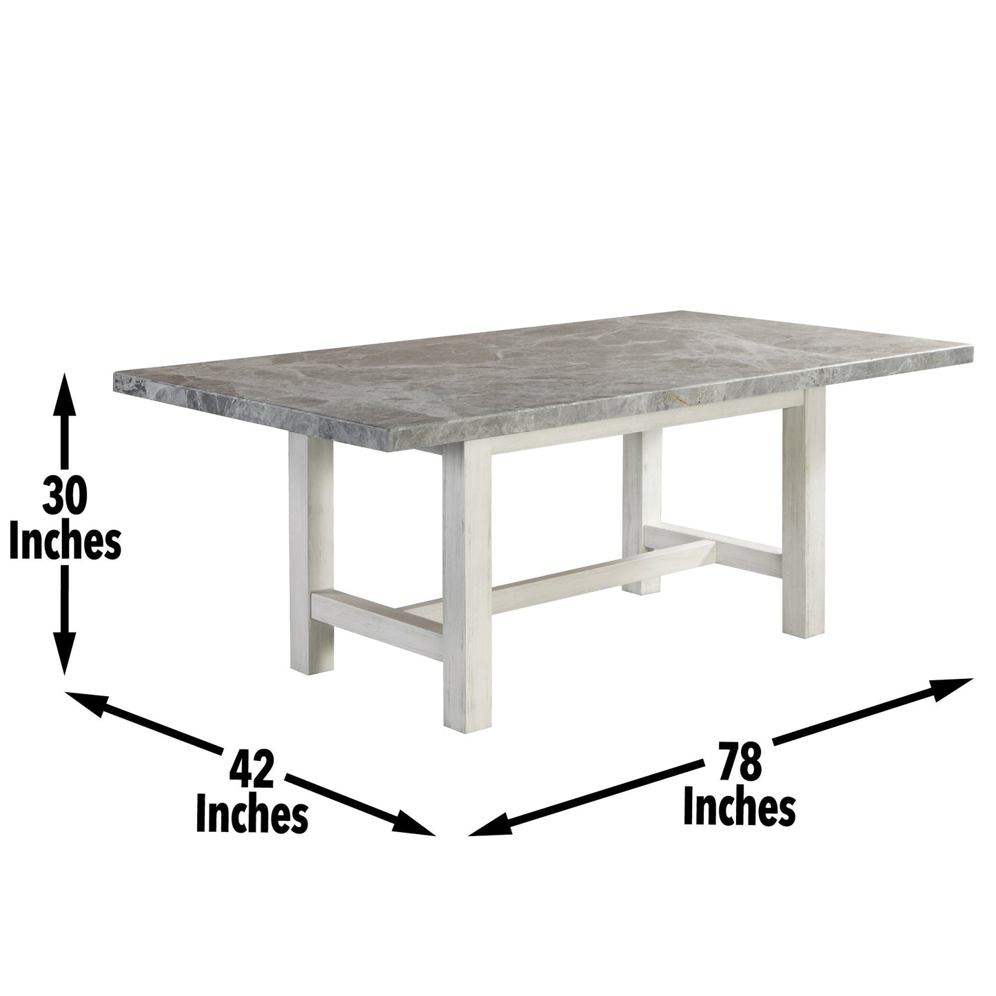 Canova Gray Marble Top Dining