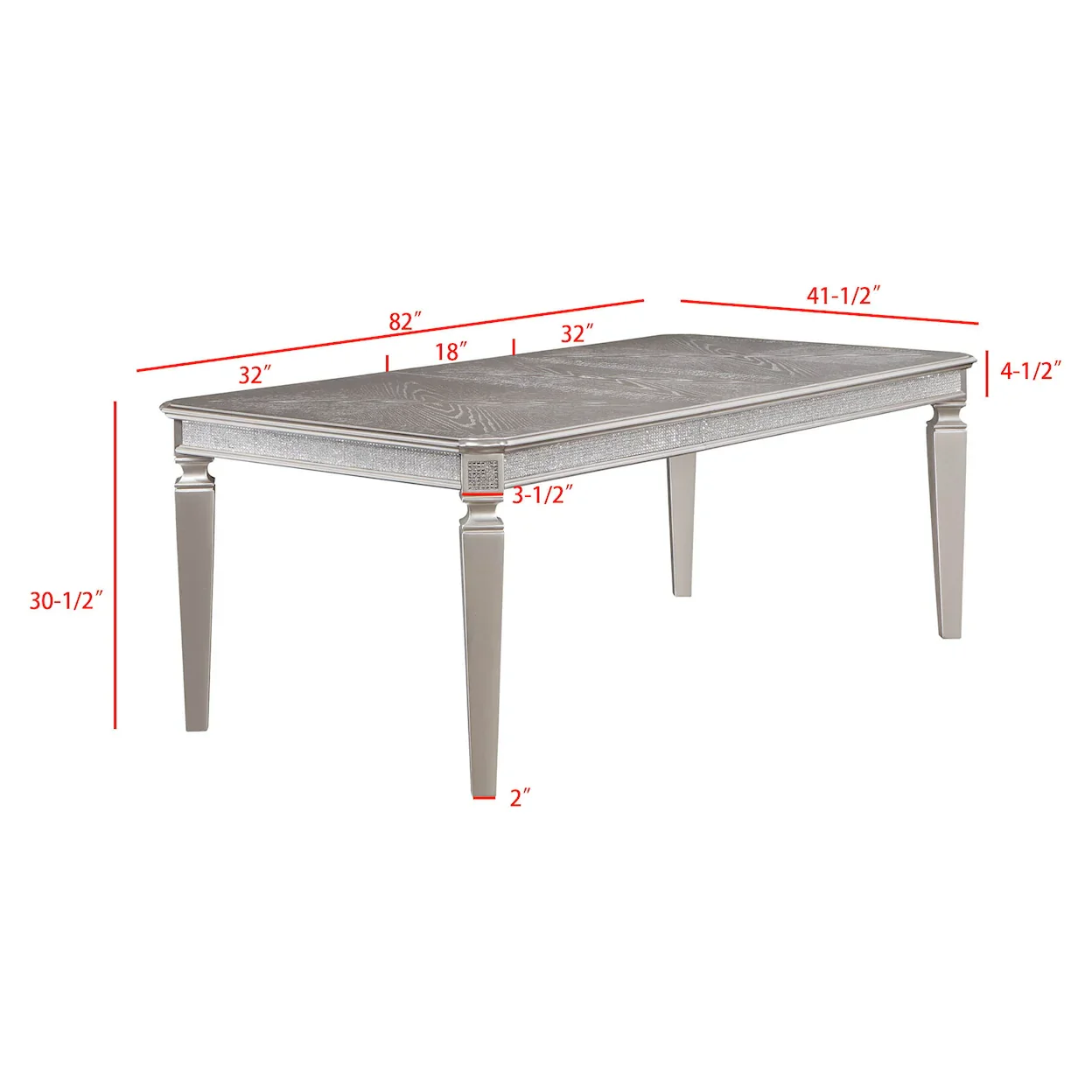 KLINA DINING TABLE (1*18 in LEAF)