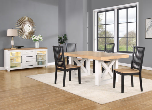 Magnolia White Base Dining 5PC Set