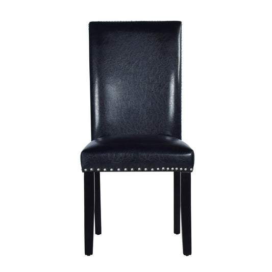 Verano Black PU Side Chair