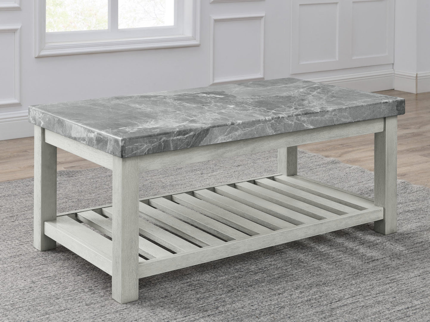 Canova Gray Marble Top Cocktail Table