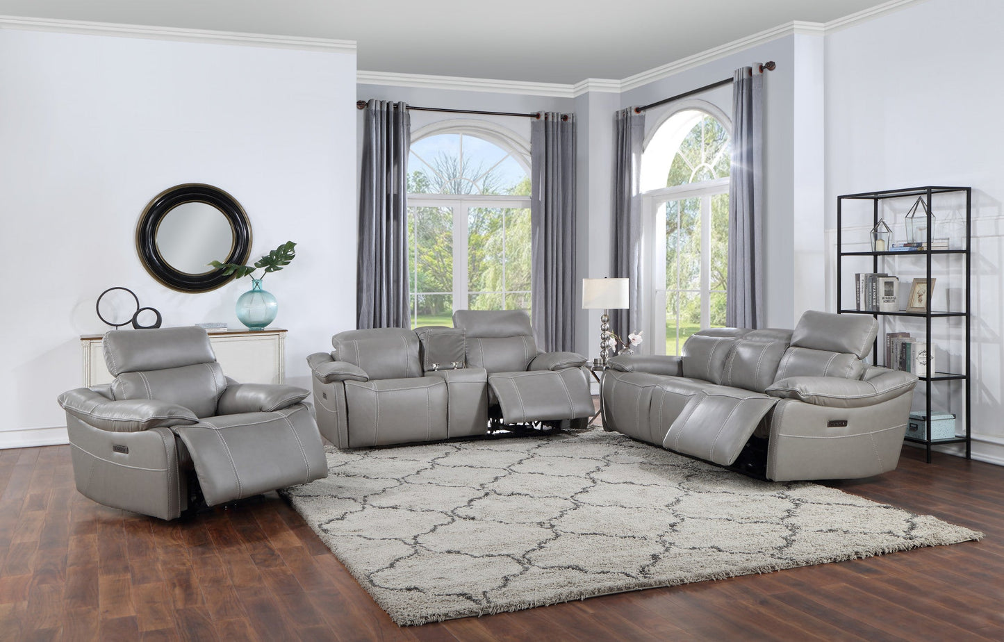 Alpine Leather P/P Sofa Smoke
