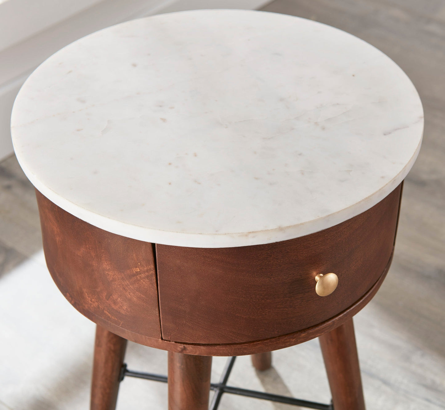 Bangalore White MarbleTop Round