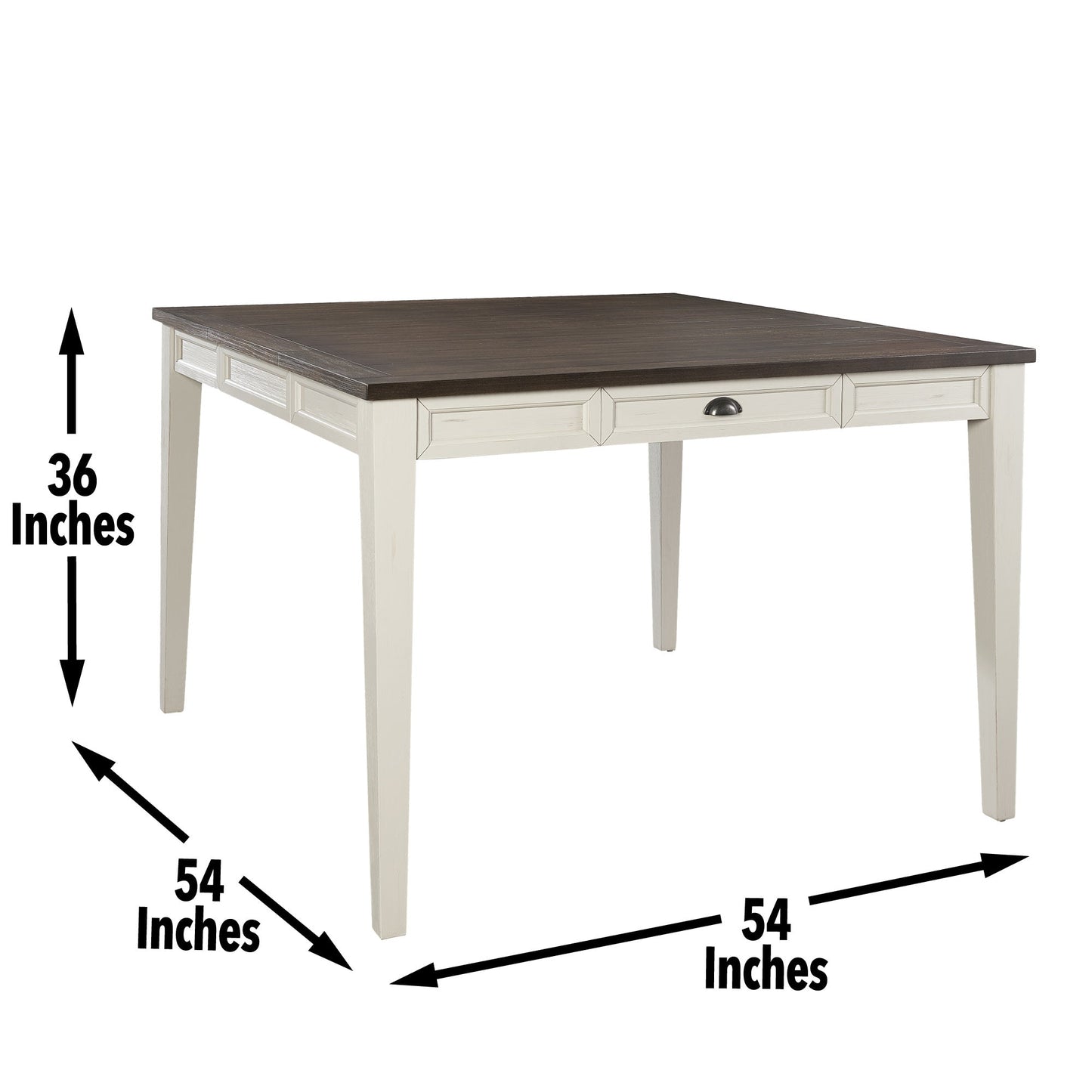 Cayla Counter Table Dark Oak/