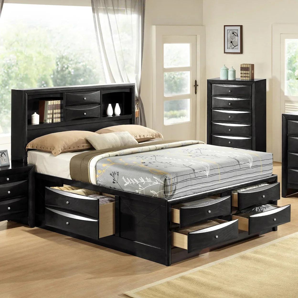 EMILY BLACK KING CAPTAINS BED RAIL