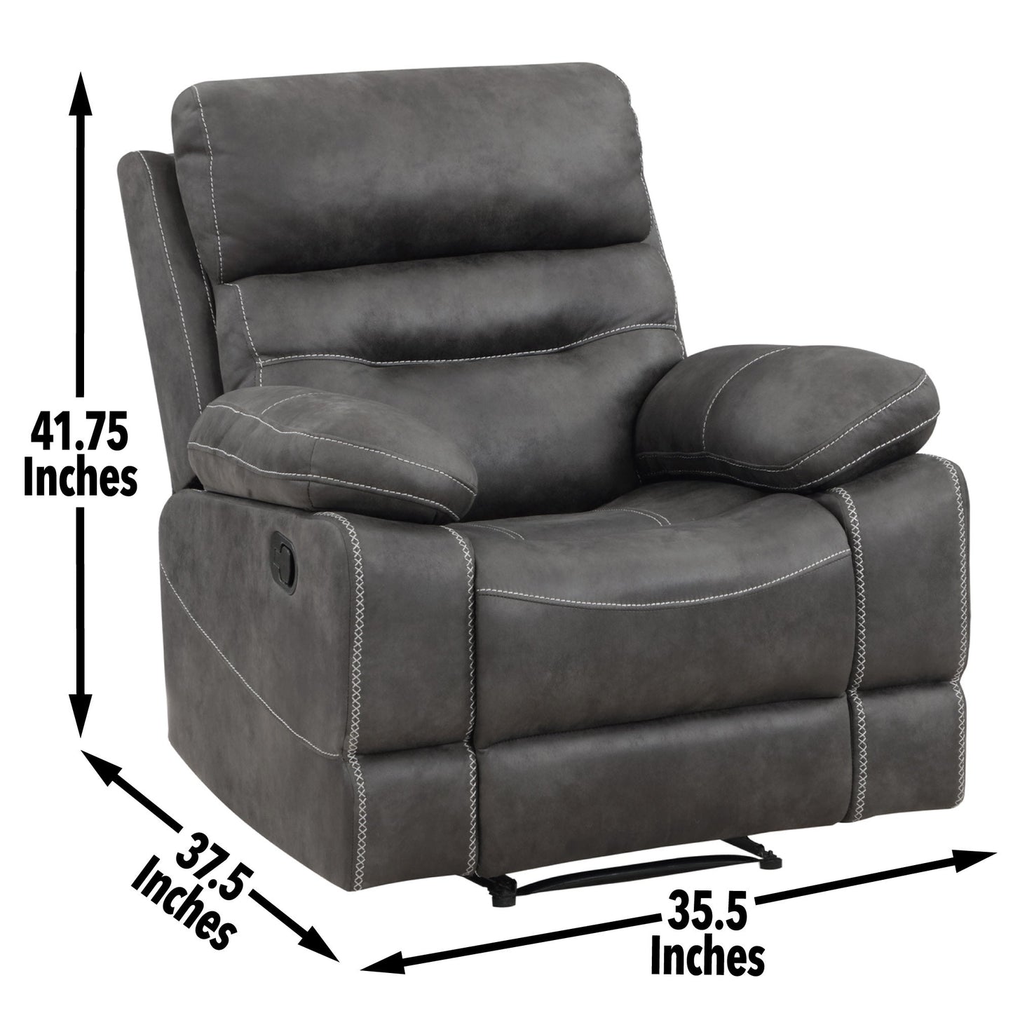Rudger Gray Manual Recliner Chair