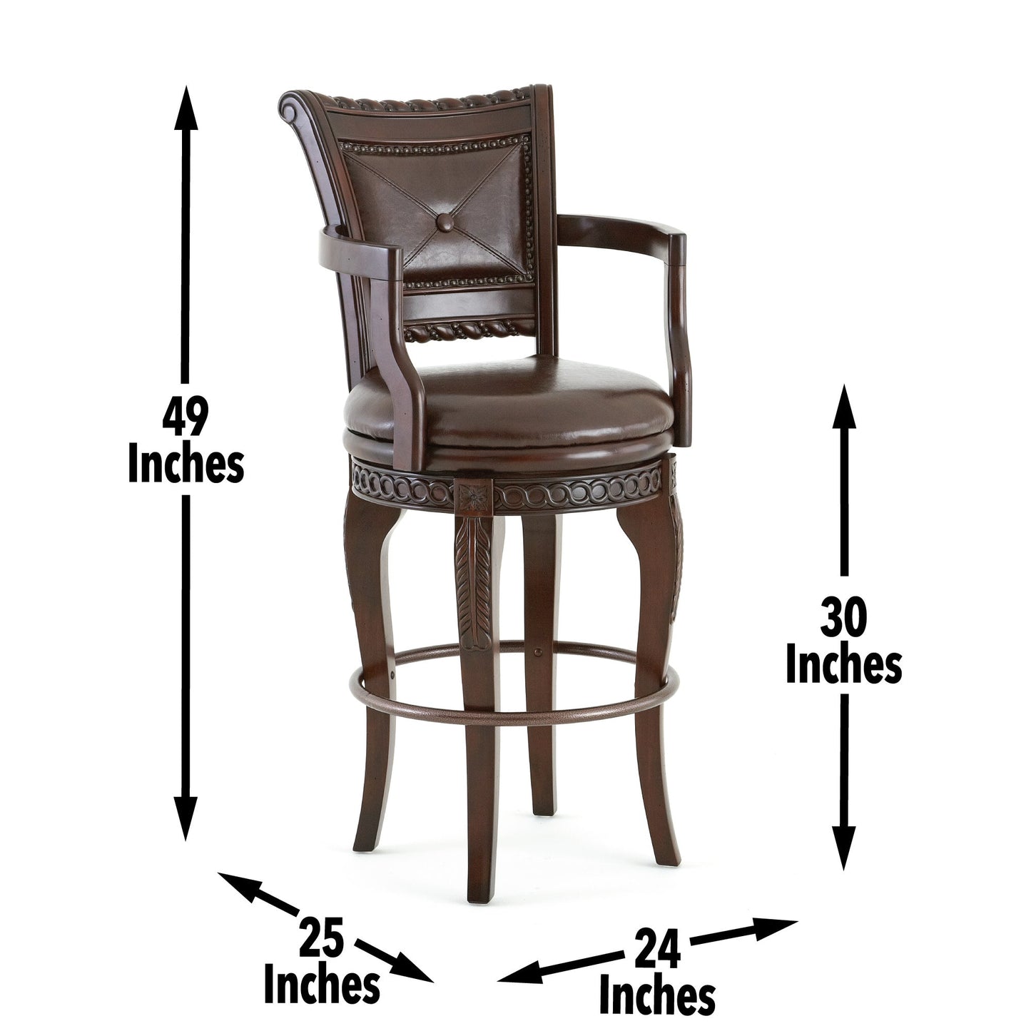 Antoinette PU Swivel Bar Chair