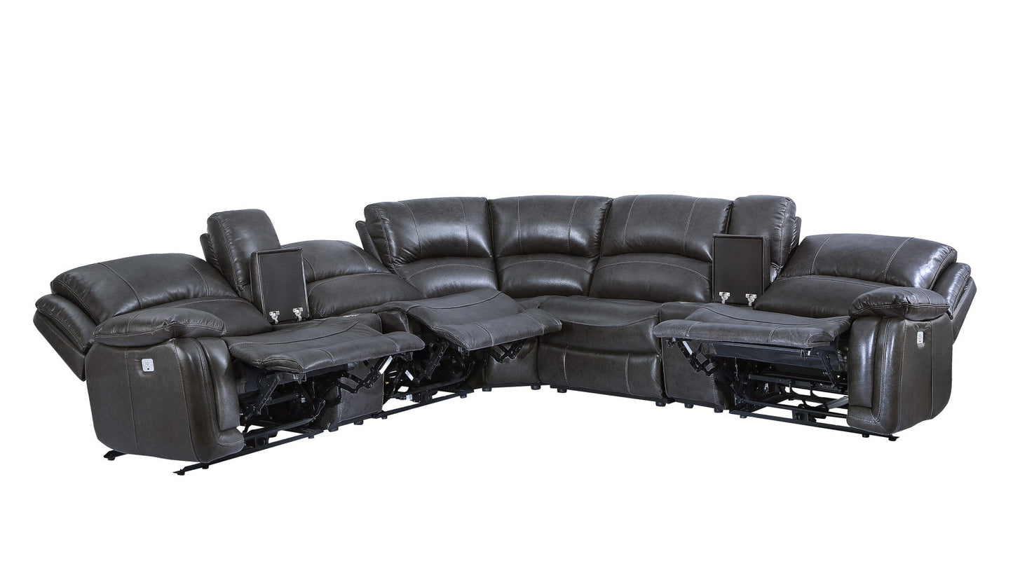 Denver Charcoal Sectional Armless Chair