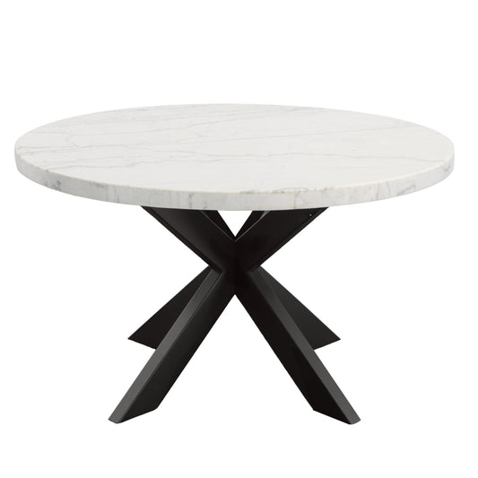 Xena White Marble Top Round
