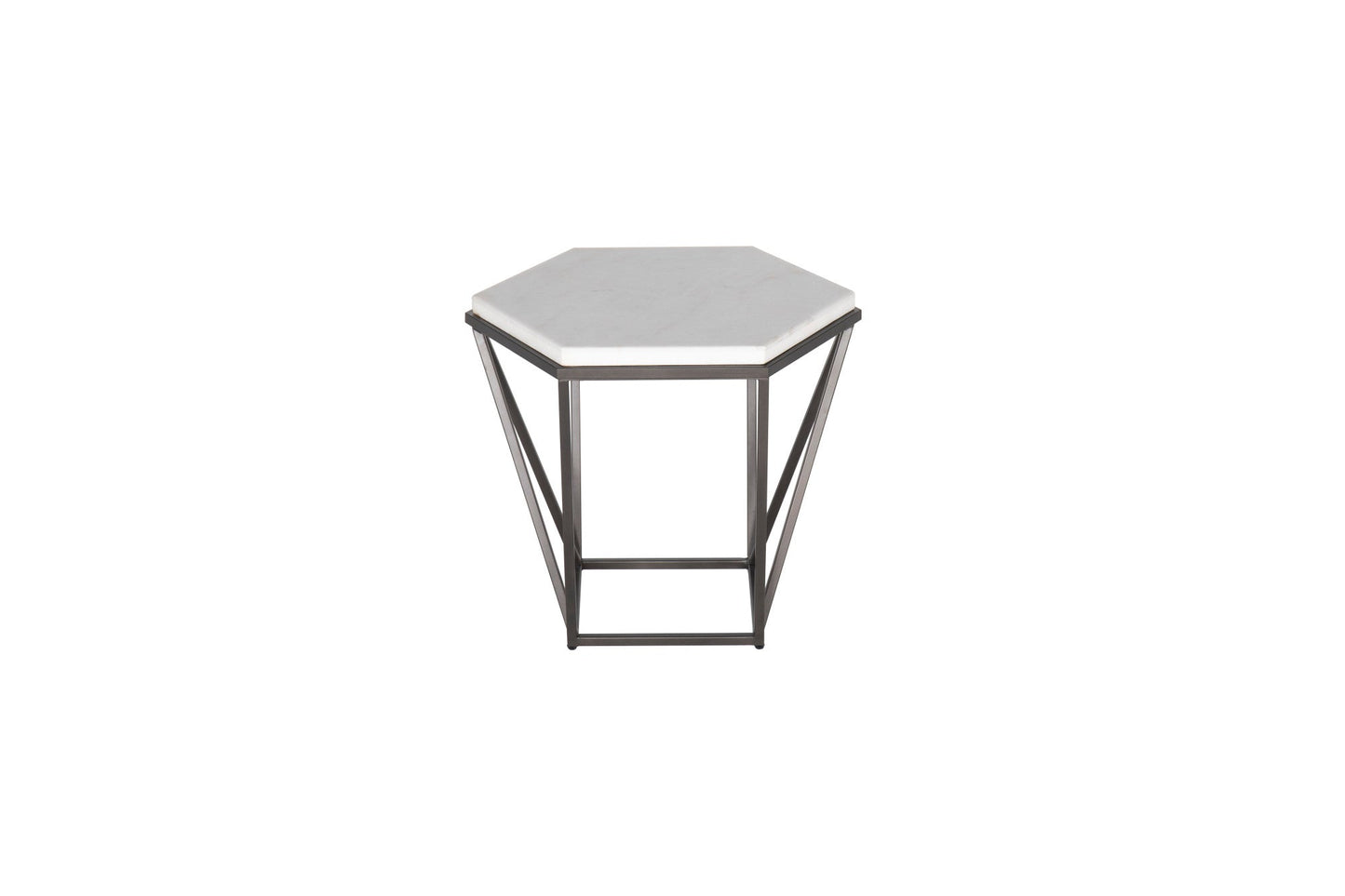 Corvus White Marble Top Hexagon