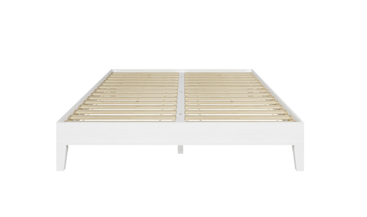 Nix Queen Platform Bed White
