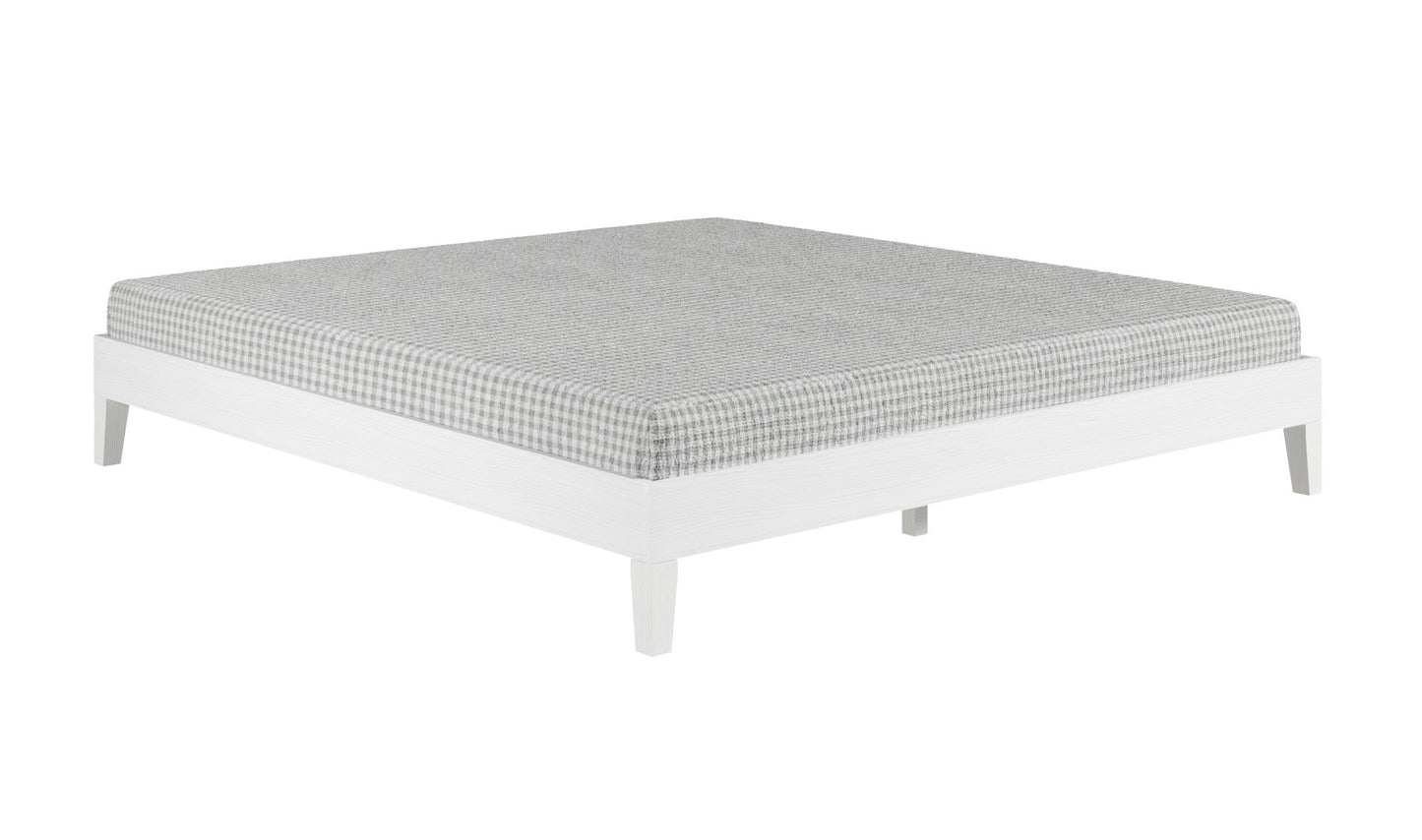 Nix King Platform Bed White