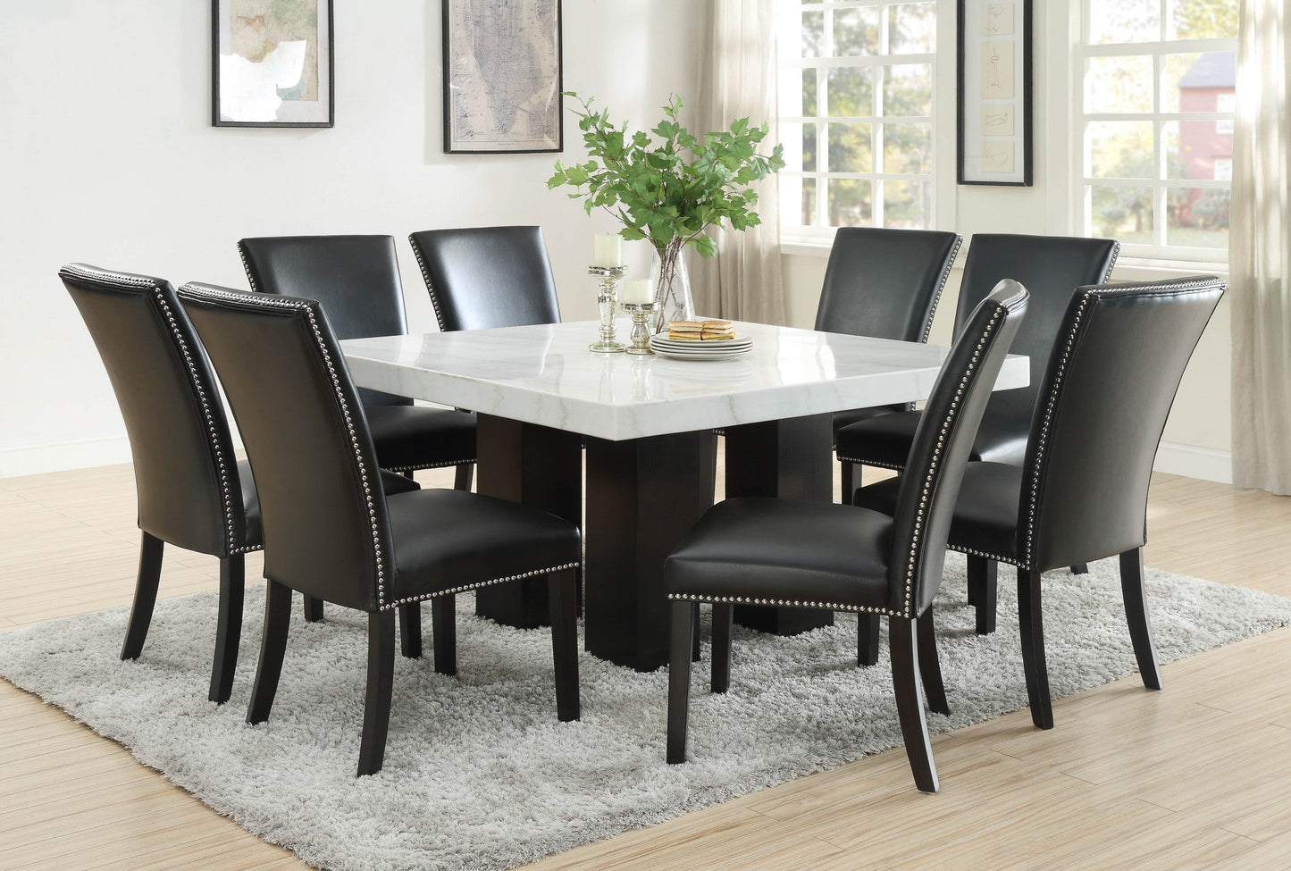 Camila Black PU Dining chair