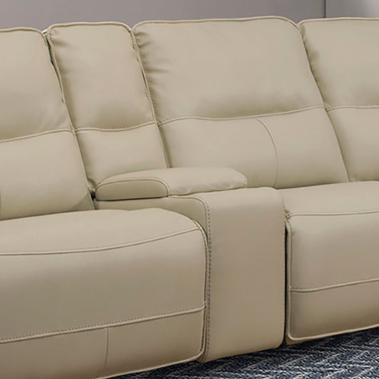 Spartacus Oyster Sectional Entertainment Console With Usb Pop-Up
