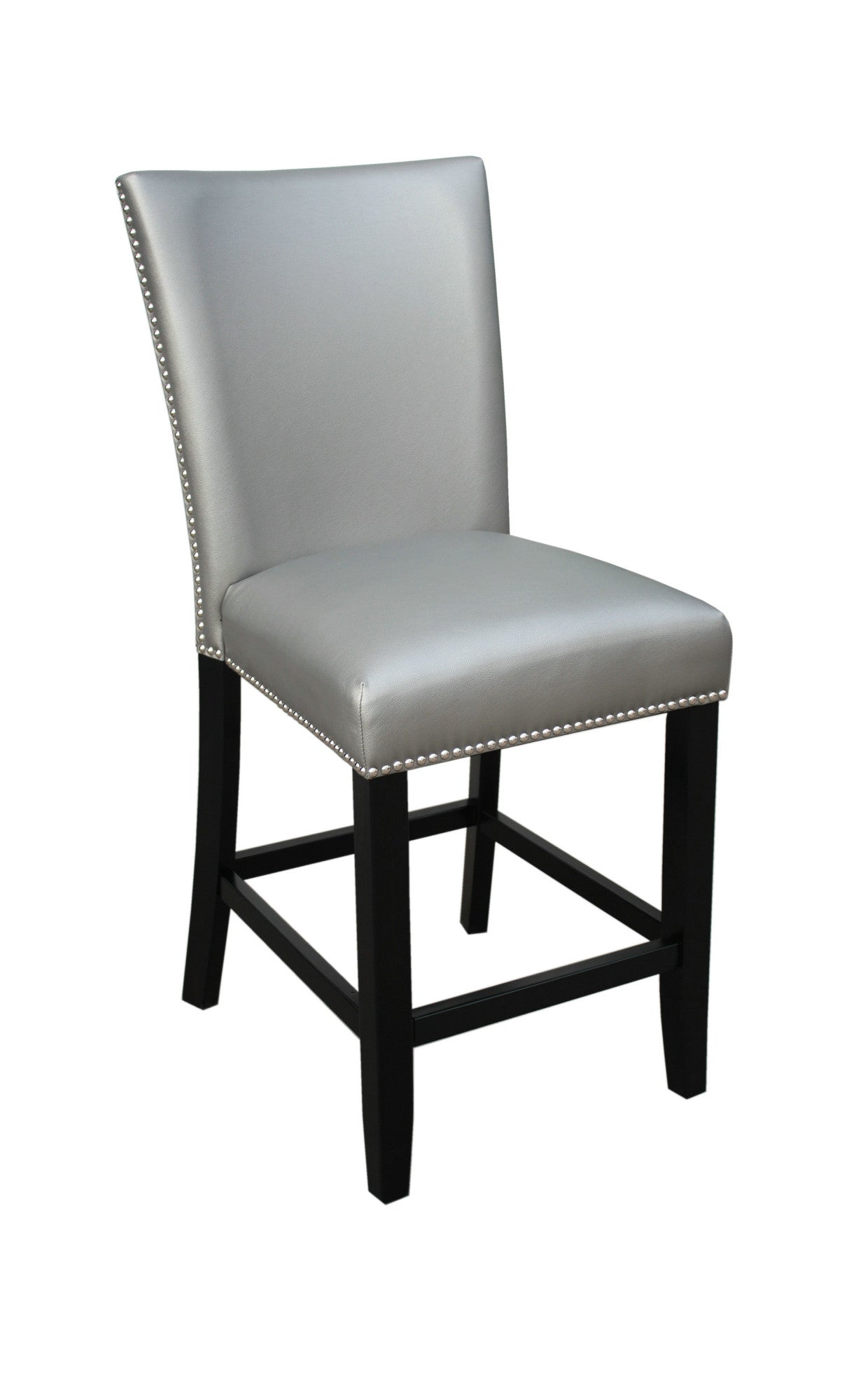 Camila Silver PU Counter chair